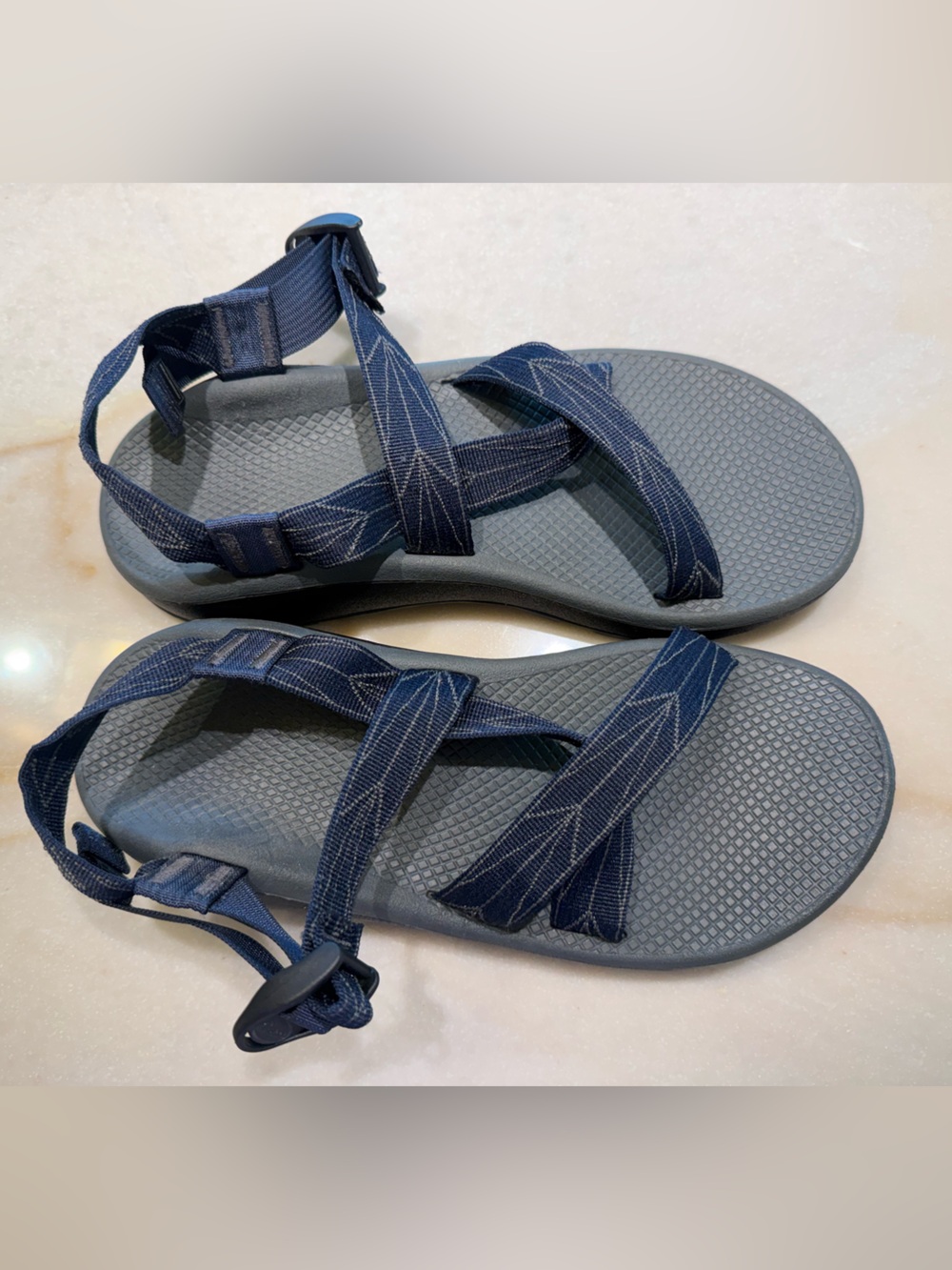 Chaco Navy and Gray Strappy Outdoor Sandals